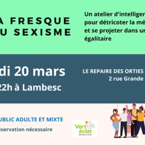 Atelier fresque du sexisme vendredi 20 mars 2026 à 19h à Lambesc